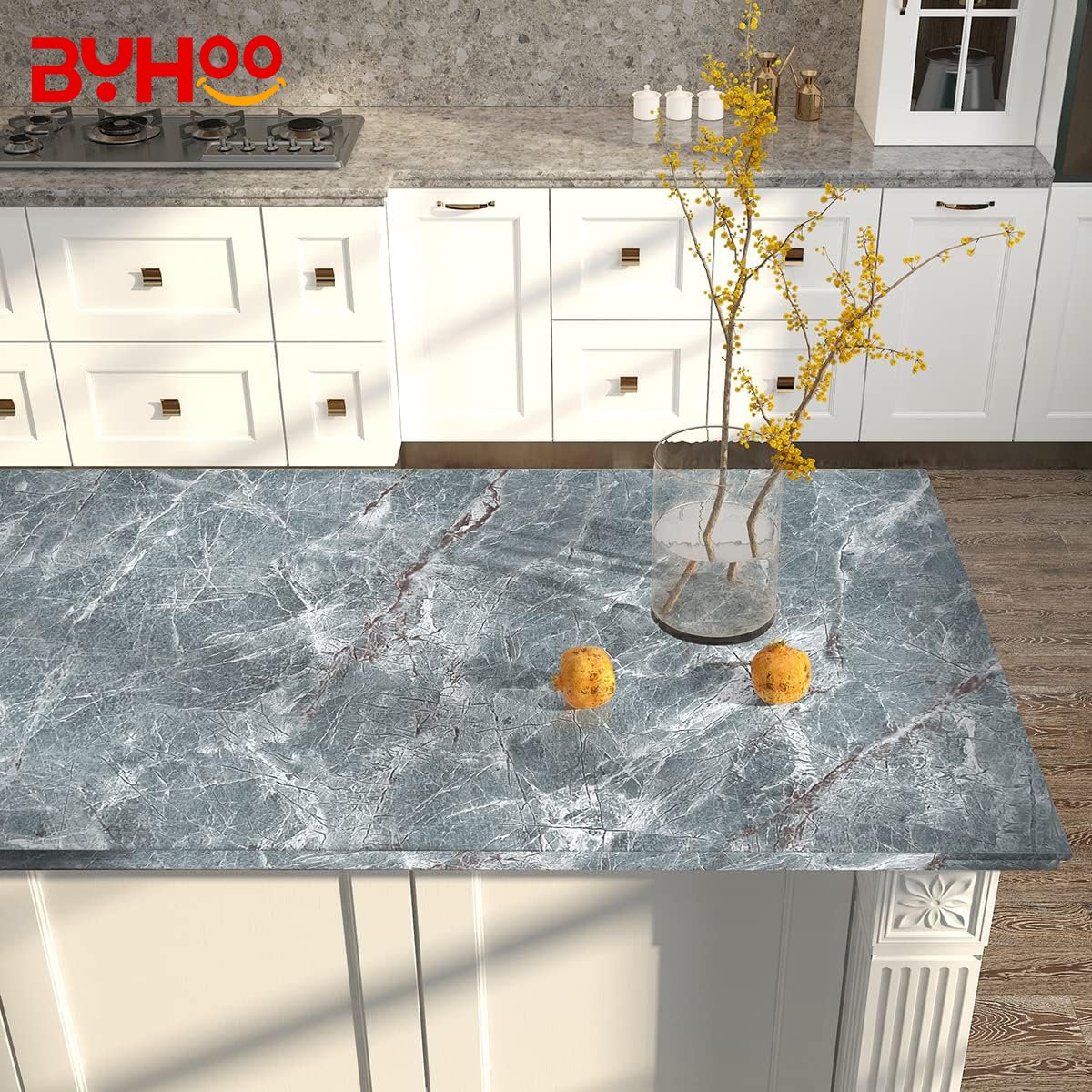 High Glossy Marble Kitchen Wall paper Peel And Stick Self Adhesive 3D Marble Stickers For Wall decor bathroom