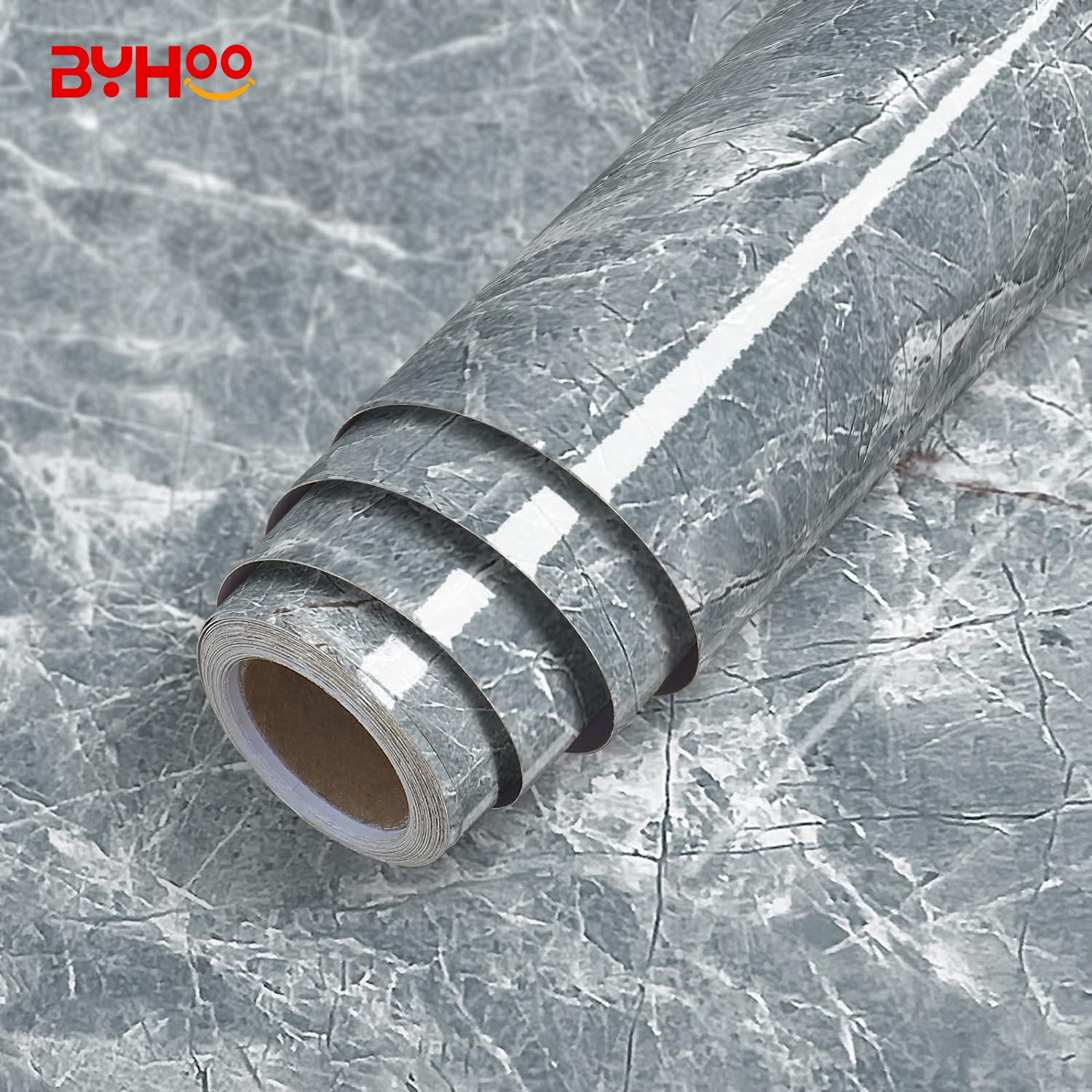 High Glossy Marble Kitchen Wall paper Peel And Stick Self Adhesive 3D Marble Stickers For Wall decor bathroom