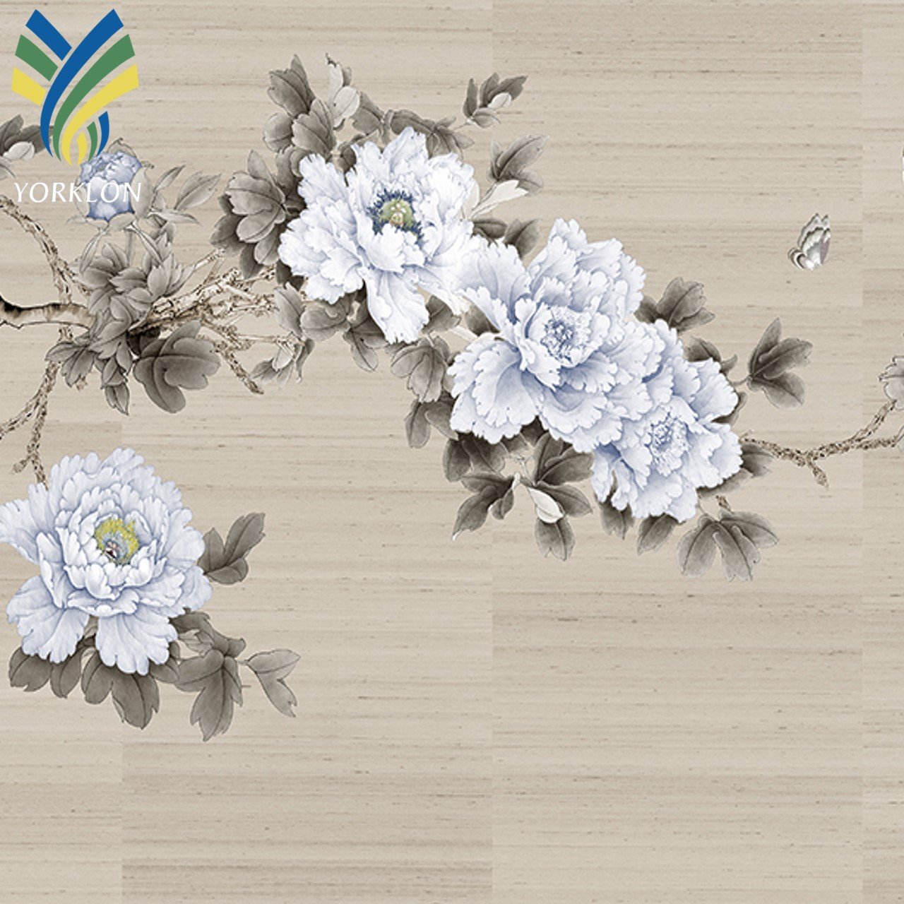 Custom Flower Birds Sound Proof Room Restaurant Decoration Wall Interior Panels 3D Mural Wallpaper