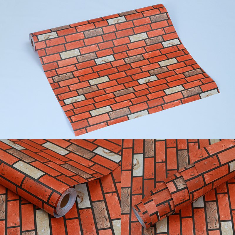 High Quality Self Adhesive PVC Wall Paper Best Price Wallpaper Rolls Brick wallpaper rolls.