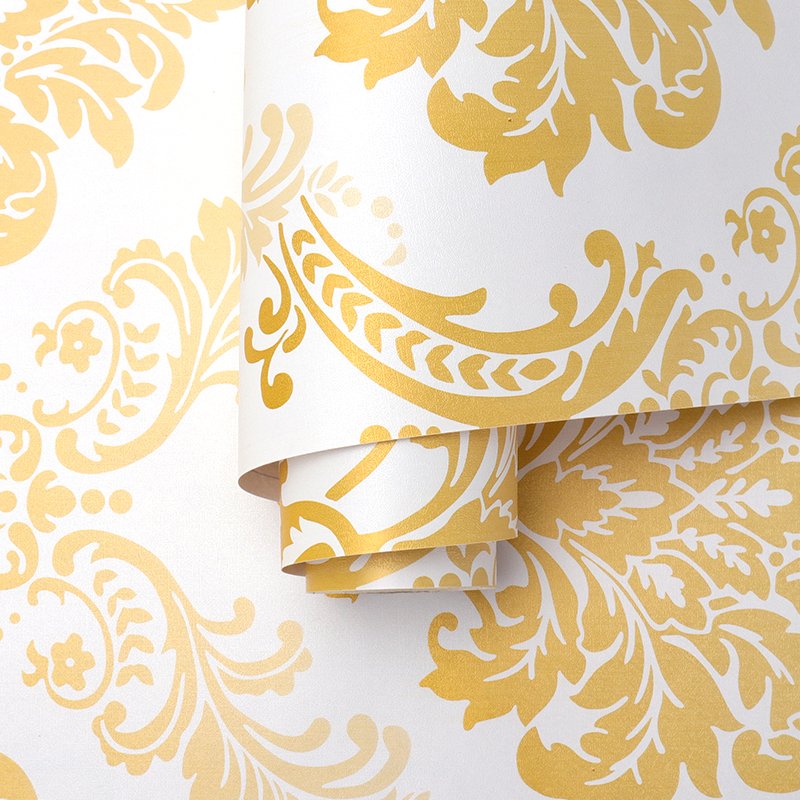Decor Luxury Wall Art Wall Accessories Home kids room pvc golden flower wall paper nightclub Wallpaper
