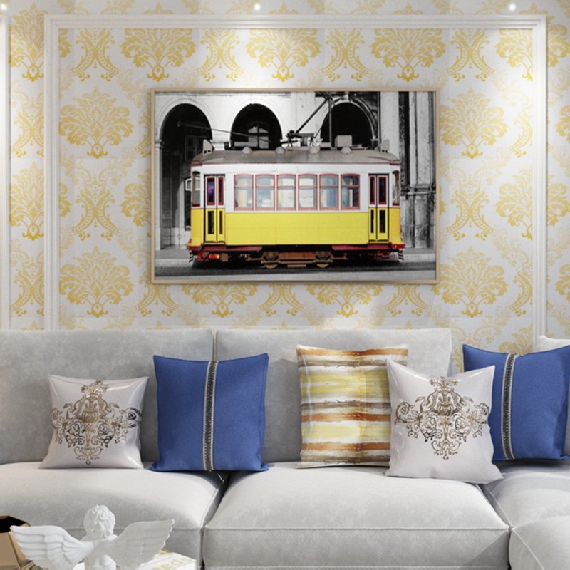Decor Luxury Wall Art Wall Accessories Home kids room pvc golden flower wall paper nightclub Wallpaper