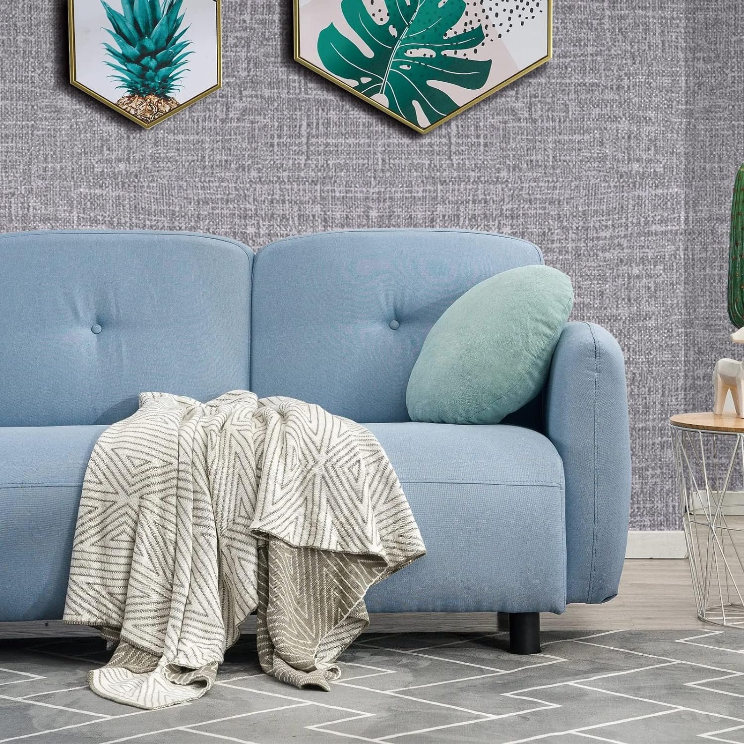 ORON Grey Textured Peel and Stick Wall paper Grasscloth Waterproof Self Adhesive Vinyl Faux Fabric Linen Wallpaper For Wall