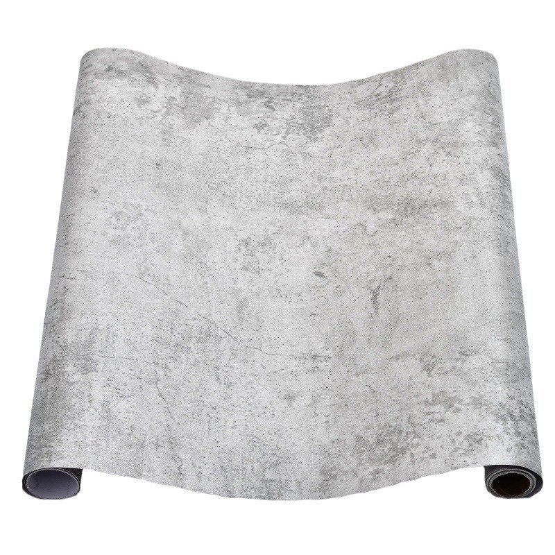 Hot Selling Industrial Style Wallpaper Grey Micro-Cement Waterproof self adhesive Wallpaper