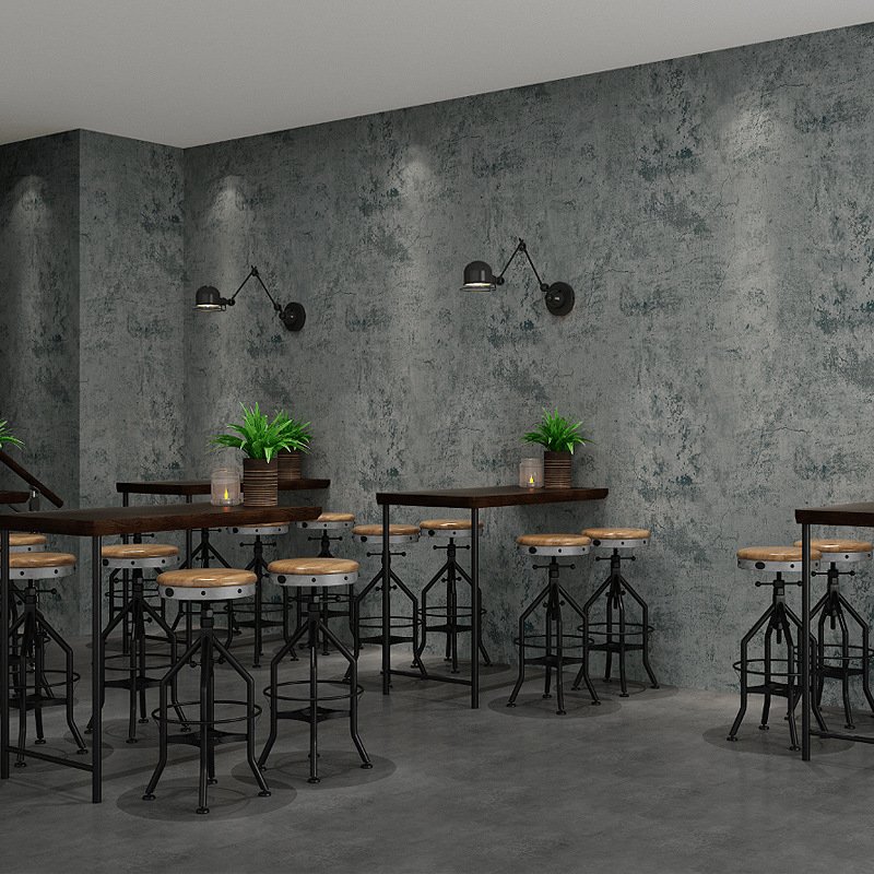 Hot Selling Industrial Style Wallpaper Grey Micro-Cement Waterproof self adhesive Wallpaper