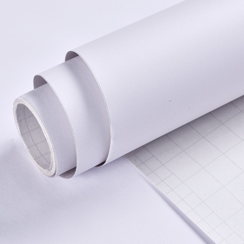 Thick Peel and Stick Waterproof Mould-proof Pure White Wallpaper Roll for Home Decor Strong Covering DIY