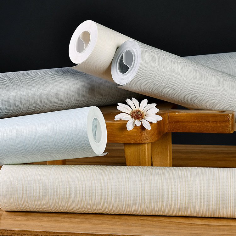 Low price white color wallpaper decoration custom wallpaper simple plain wall paper rolls