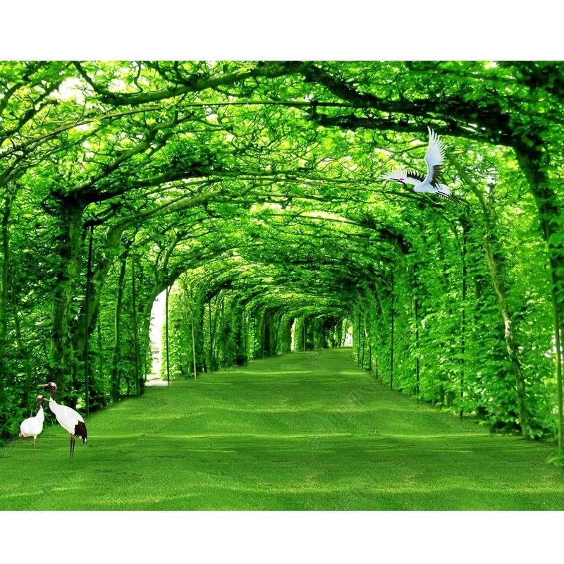 3d modern home decoration wall mural green nature tree wallpaper murals for wall decor
