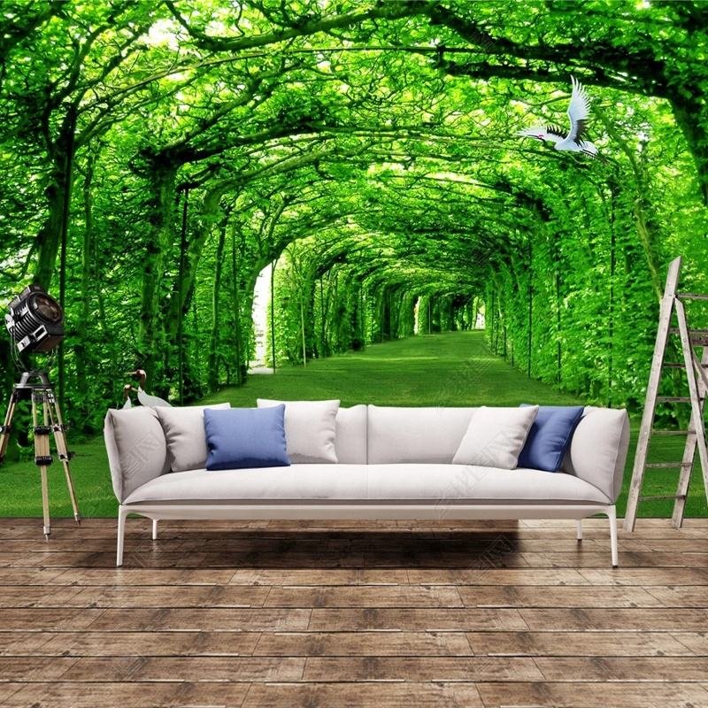 3d modern home decoration wall mural green nature tree wallpaper murals for wall decor
