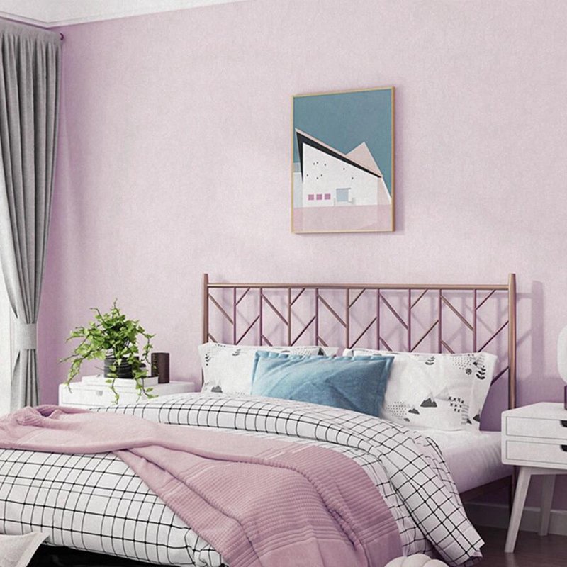 Classic Solid Color Design girls room Pink Wallpaper Wholesale Supplier Purple Wallpaper Rolls