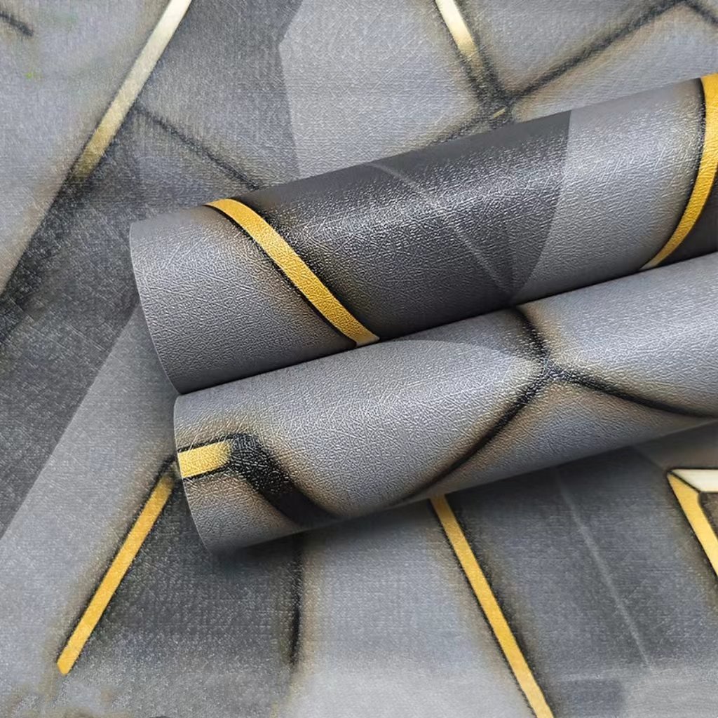 UDK 2024 New Arrival Wallpaper 45cm*10m 3d Geometric wallpaper Vinyl Self-adhesive Wall papers for wall & Furniture