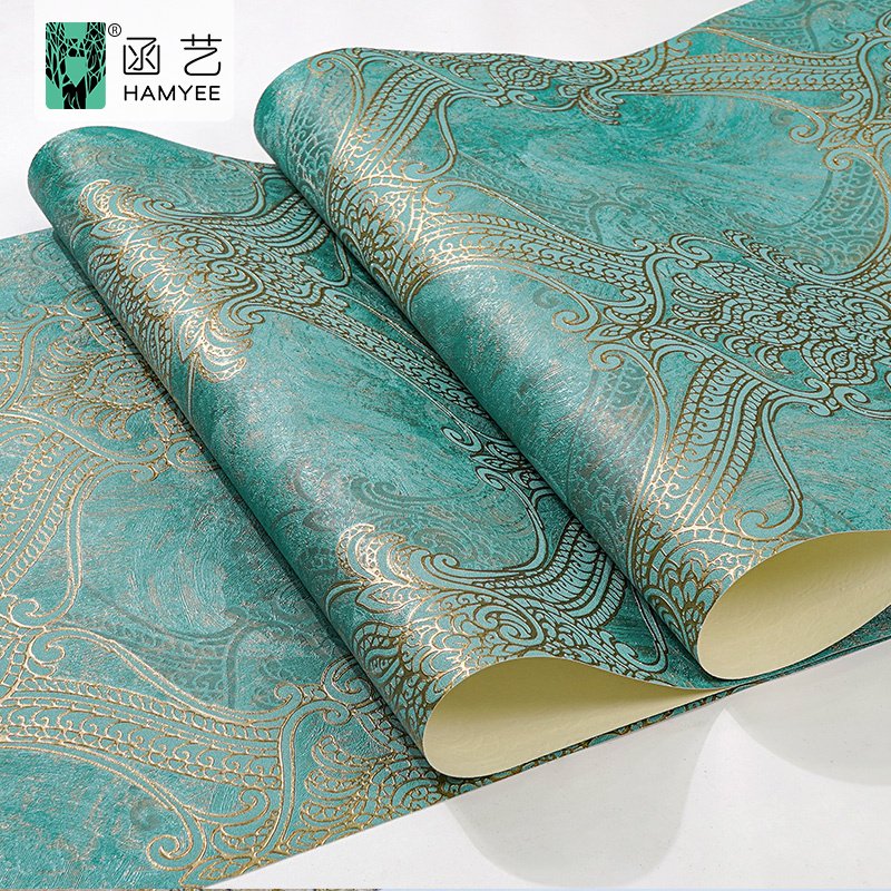 embossed custom wallpapers wall coating classic pvc luxury wallpaper rolls