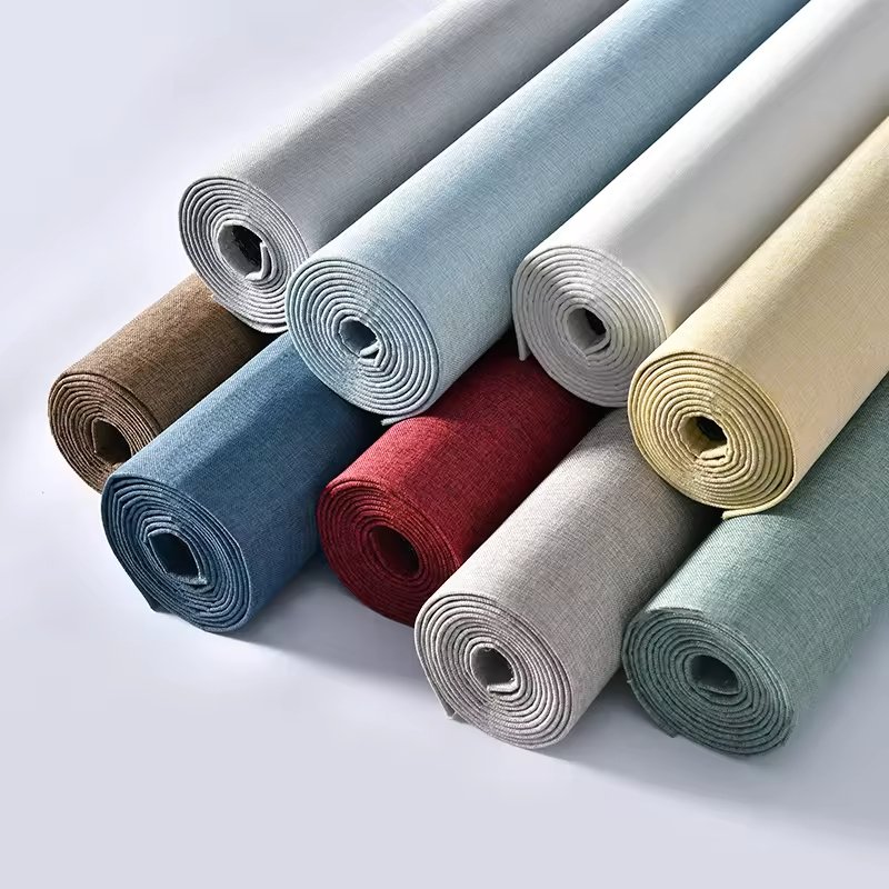3D Foam Wallpaper with Self-Adhesive Line Texture Cloth-Like Film for Solid Color Wall Decoration for Household Use