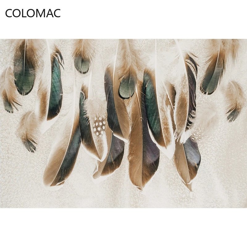 Modern Wallpaper Home Decoration 3D Peacock Feather Pattern Photo Mural Paper Bedroom Graphic Design Peel and Stick Wallpaper