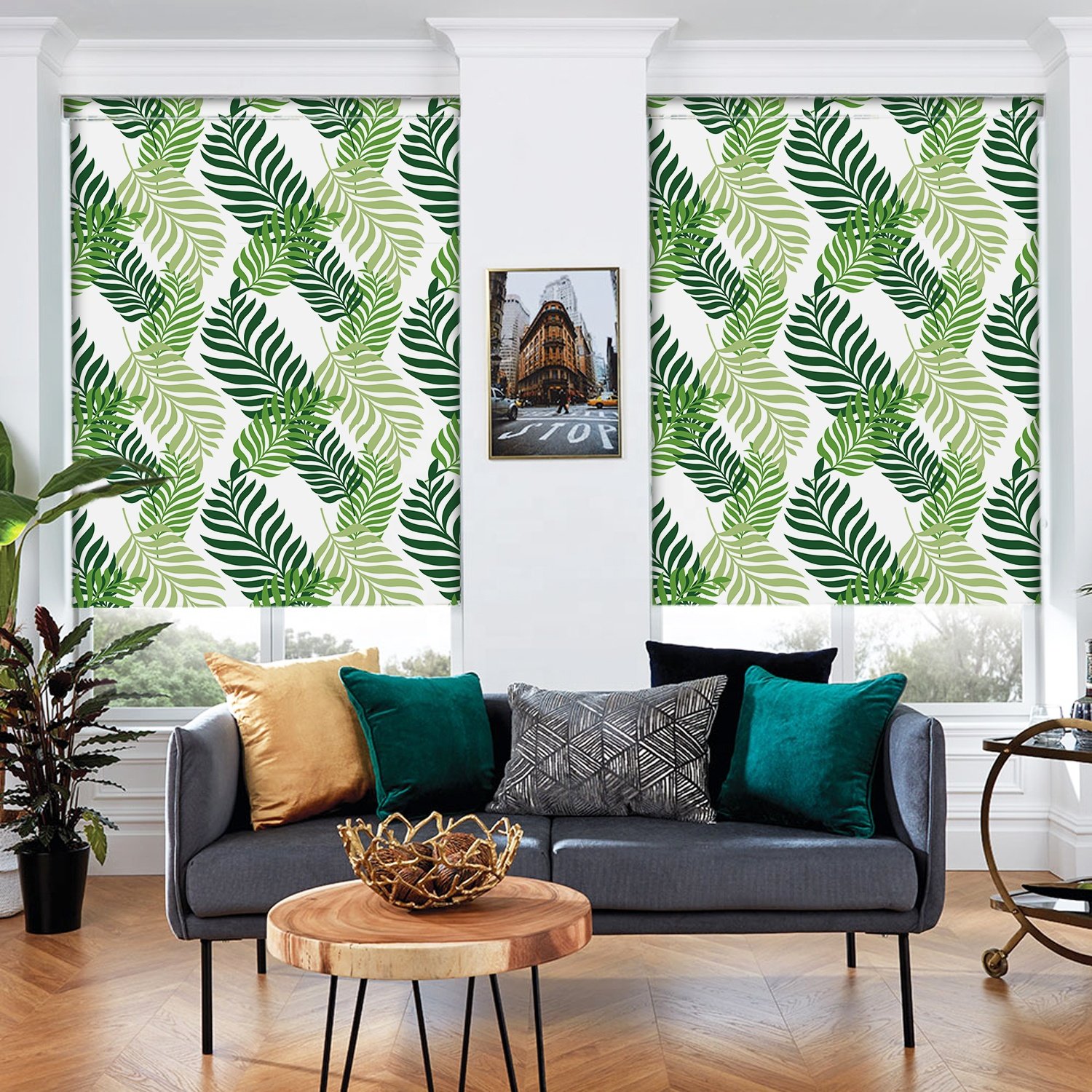 Peel and stick plant printing 3D waterproof and moisture-proof vinyl self-adhesive home wall decoration wallpaper roll