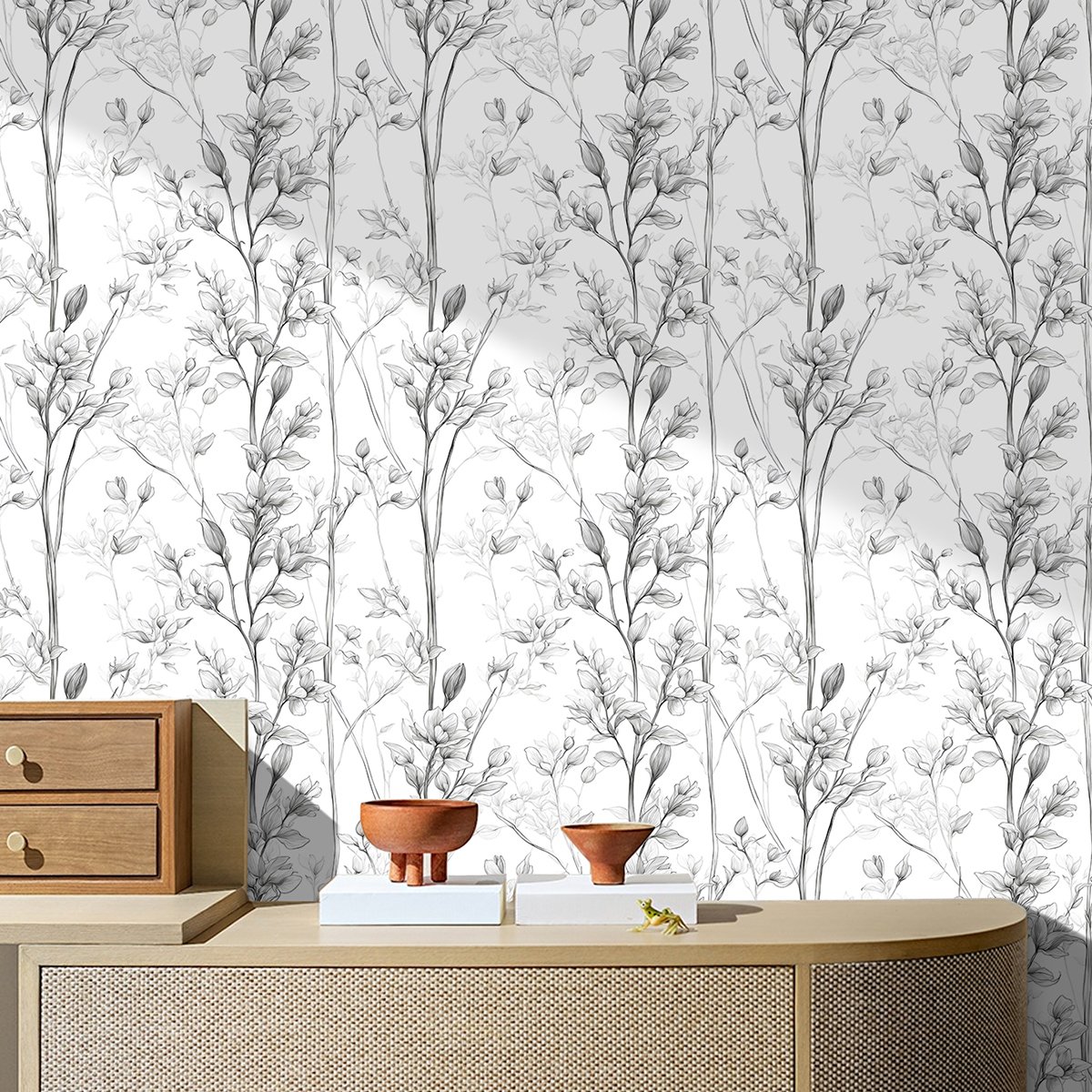 Self Adhesive Roll Contact Paper Floral Wallpaper For Kitchen Bathroom Cabinets Decoration