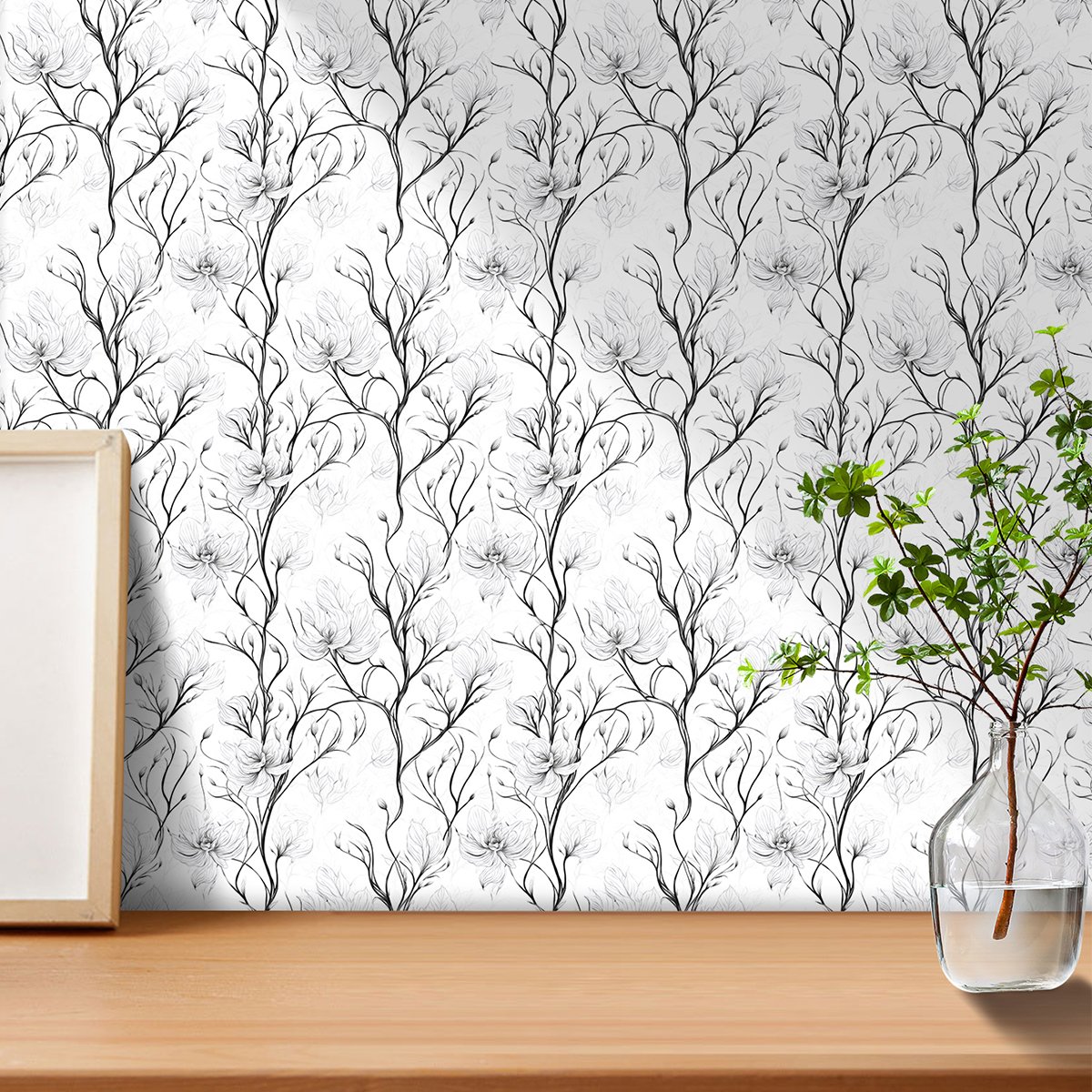 Self Adhesive Roll Contact Paper Floral Wallpaper For Kitchen Bathroom Cabinets Decoration