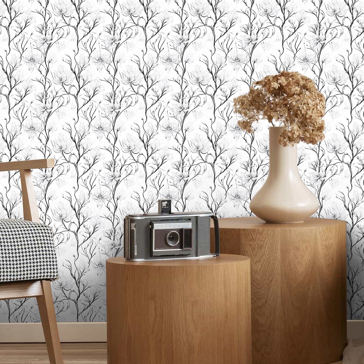 Self Adhesive Roll Contact Paper Floral Wallpaper For Kitchen Bathroom Cabinets Decoration