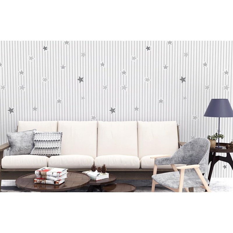 High Rated White 3D PVC Waterproof Luxury Self Adhesive Peel And Stick Bedroom Decor Interior Decoration House Design Wallpaper