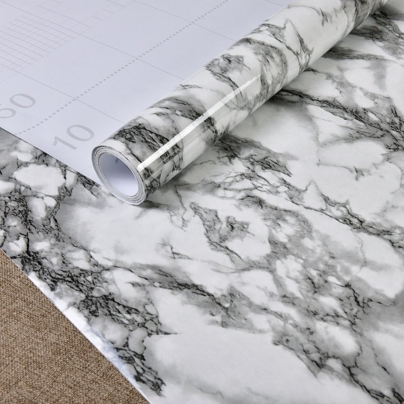 Hot Sale Modern Marble Wallpaper Rolls Waterproof PVC Self-Adhesive Peel Stick Stone Stickers Kitchen Bathroom American Style