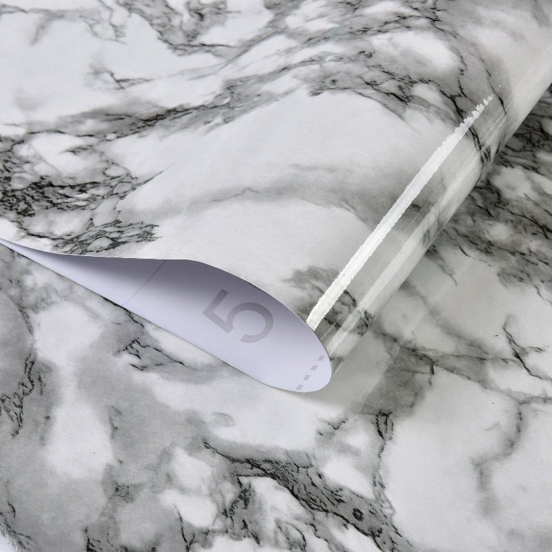 Hot Sale Modern Marble Wallpaper Rolls Waterproof PVC Self-Adhesive Peel Stick Stone Stickers Kitchen Bathroom American Style