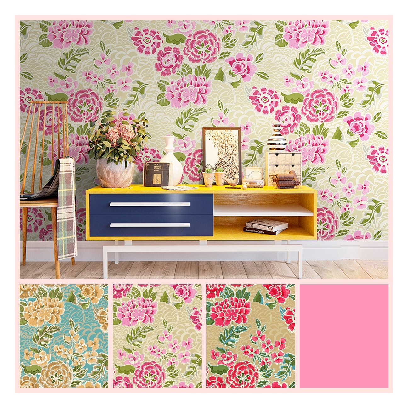 Home decoration Beautiful scenery natural wallpaper, floral flower mural wallpaper 3d