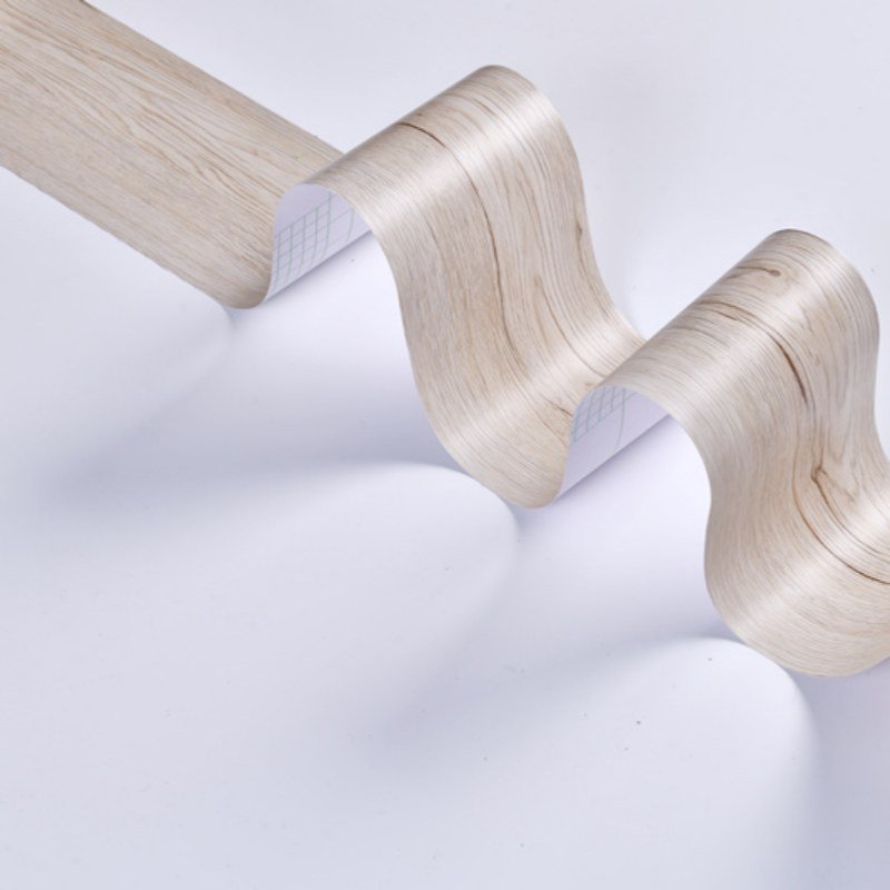 White Maple Modern Self-Adhesive Skirting Line Waist Line Wood Grain Wallpaper Border for Living room Wall Bedroom Kitchen