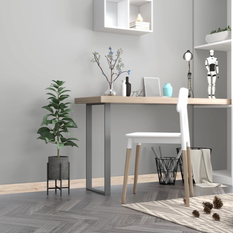 White Maple Modern Self-Adhesive Skirting Line Waist Line Wood Grain Wallpaper Border for Living room Wall Bedroom Kitchen