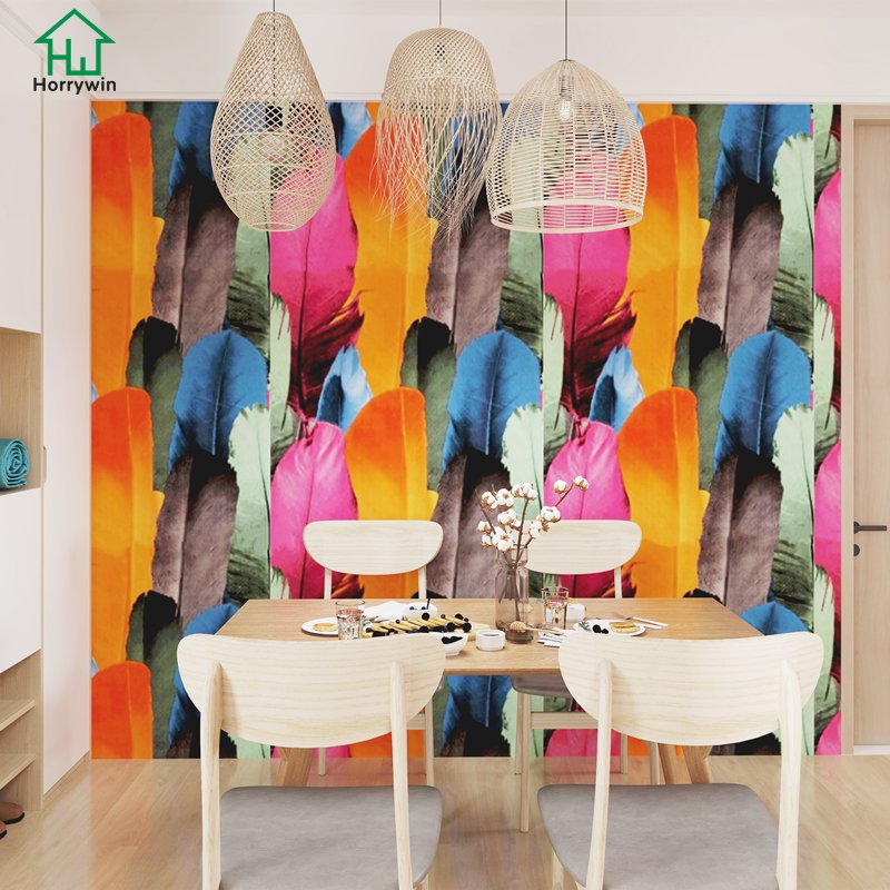 New arrival removable self adhesive wallpaper floral for wall wallpaper stickers roll
