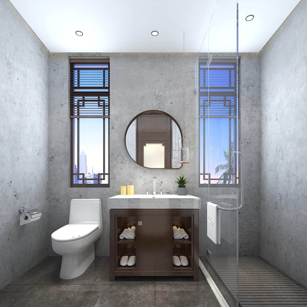 wholesale Industrial style cement concrete gray wall paper textured vintage cement peel & stick wallpaper