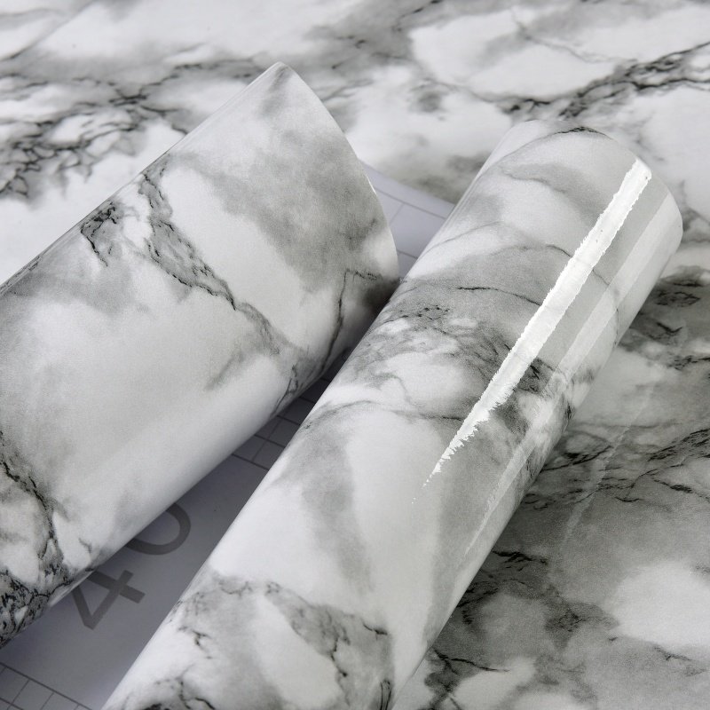Latest Marble Film Decorative Wallpaper Rolls Waterproof Peel Stick with Embossed Surface for Wall Furniture Door Decoration