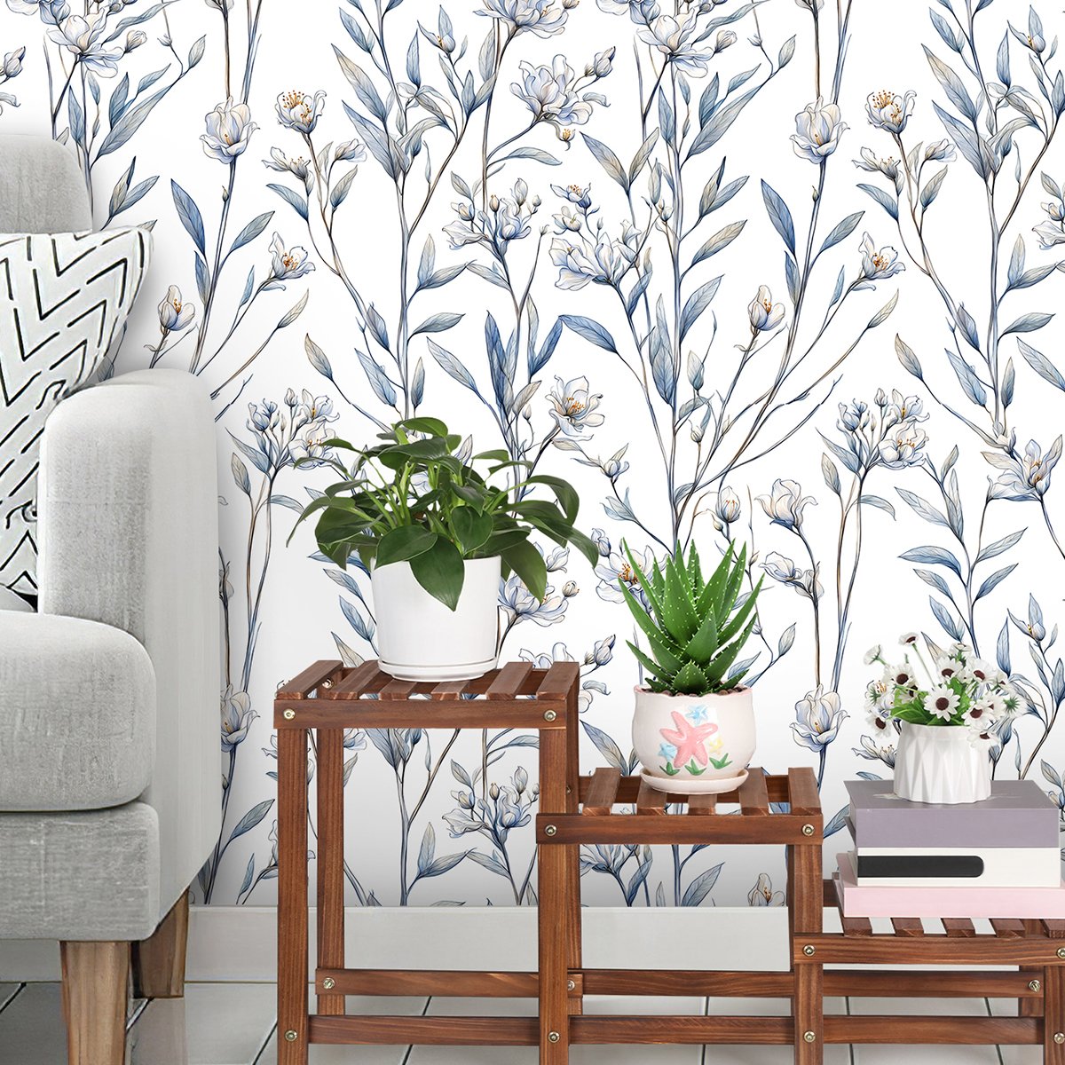 Jungle Forest Wallpaper For Living Room Wall Landscape In Sketch Style Wallpaper Mural