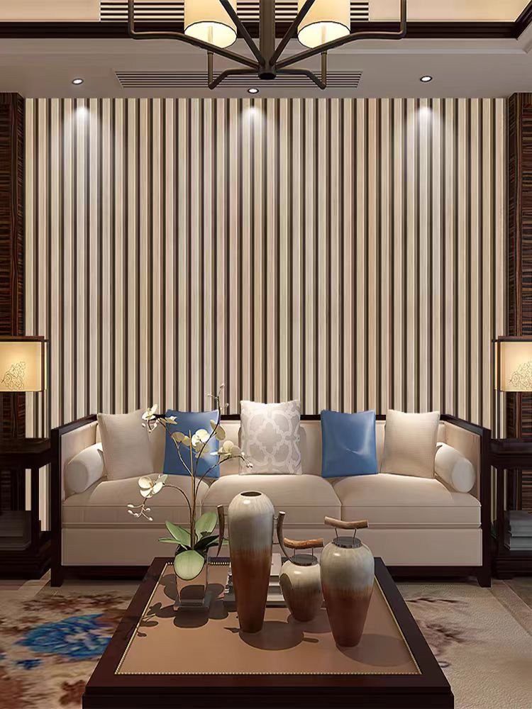 ORON Factory outlet 3D Wooden Slat Wallpaper design Peel and Stick Self adhesive Vinyl Wall paper for Wall Bedroom