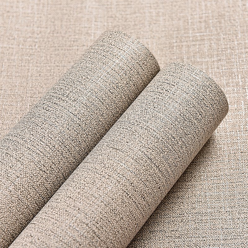 Minimally colored linen self-adhesive wallpaper for bedroom living room study room hotel background wall decoration wallpaper
