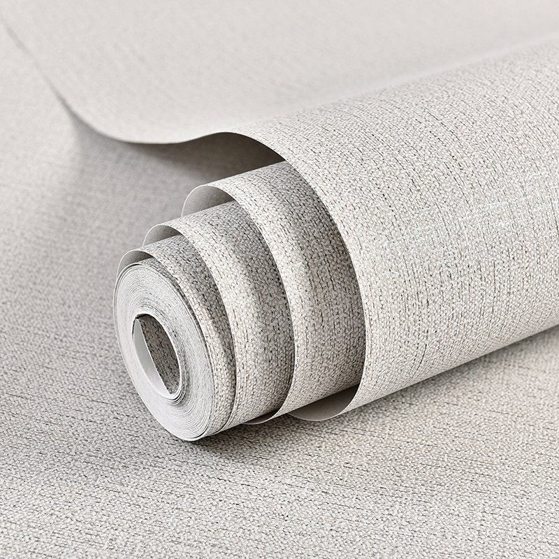 Minimally colored linen self-adhesive wallpaper for bedroom living room study room hotel background wall decoration wallpaper