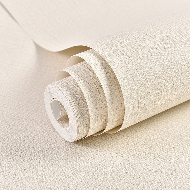 Minimally colored linen self-adhesive wallpaper for bedroom living room study room hotel background wall decoration wallpaper