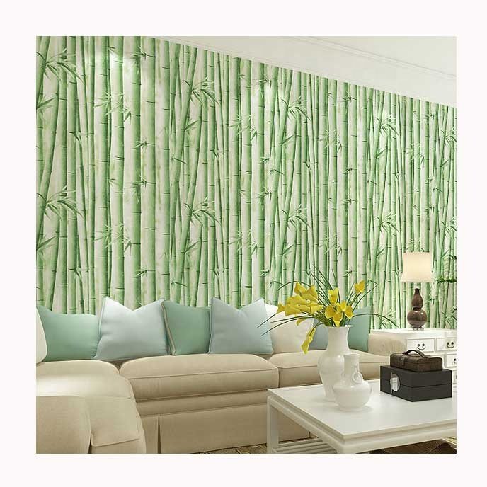 0.45*10m Self Adhesive Vinyl Wallpaper 3D Bamboo Design Sticker
