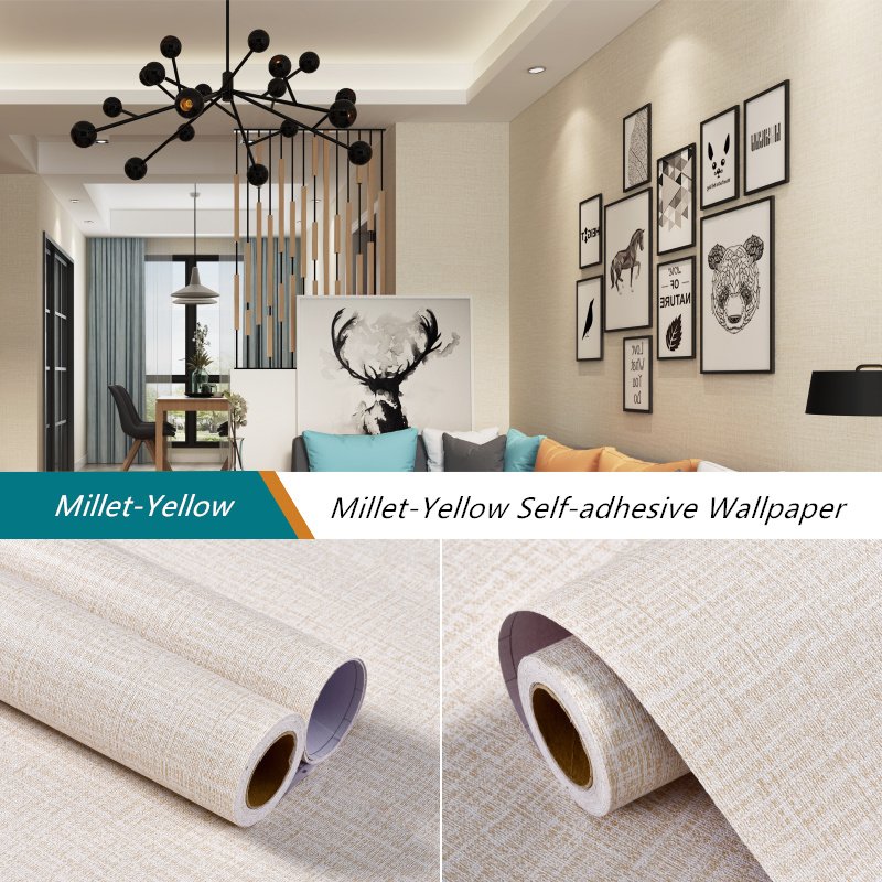 Modern Light Luxury style Wallpaper Waterproof Linen Cork Woven Wallpaper Wallcoverings For Hotel Home Bedroom Livingroom