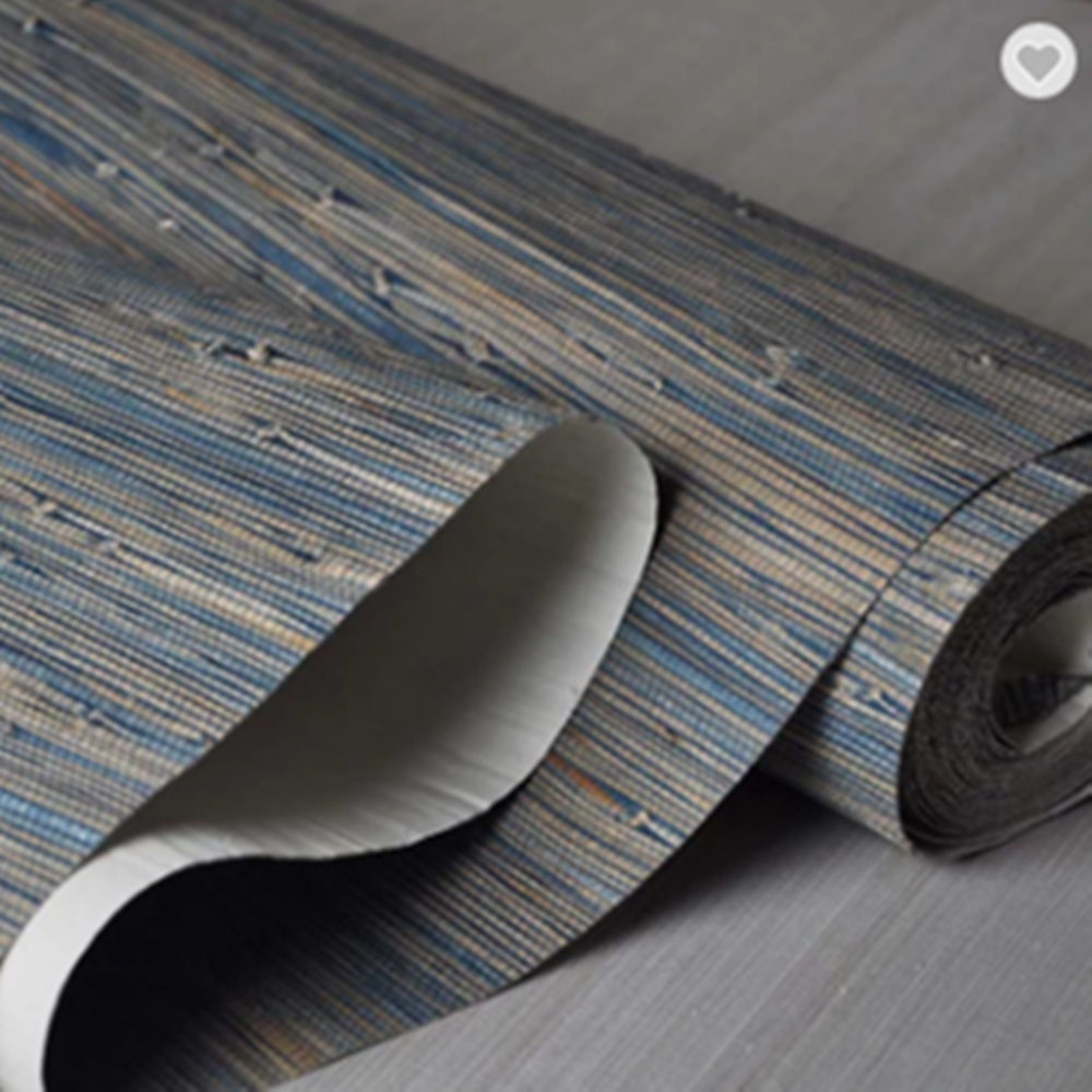 MYWIND New Design Natural Grasscloth Wallpaper Navy Blue Real Reed Wallpaper Roll For Home Walls Wallcoverings