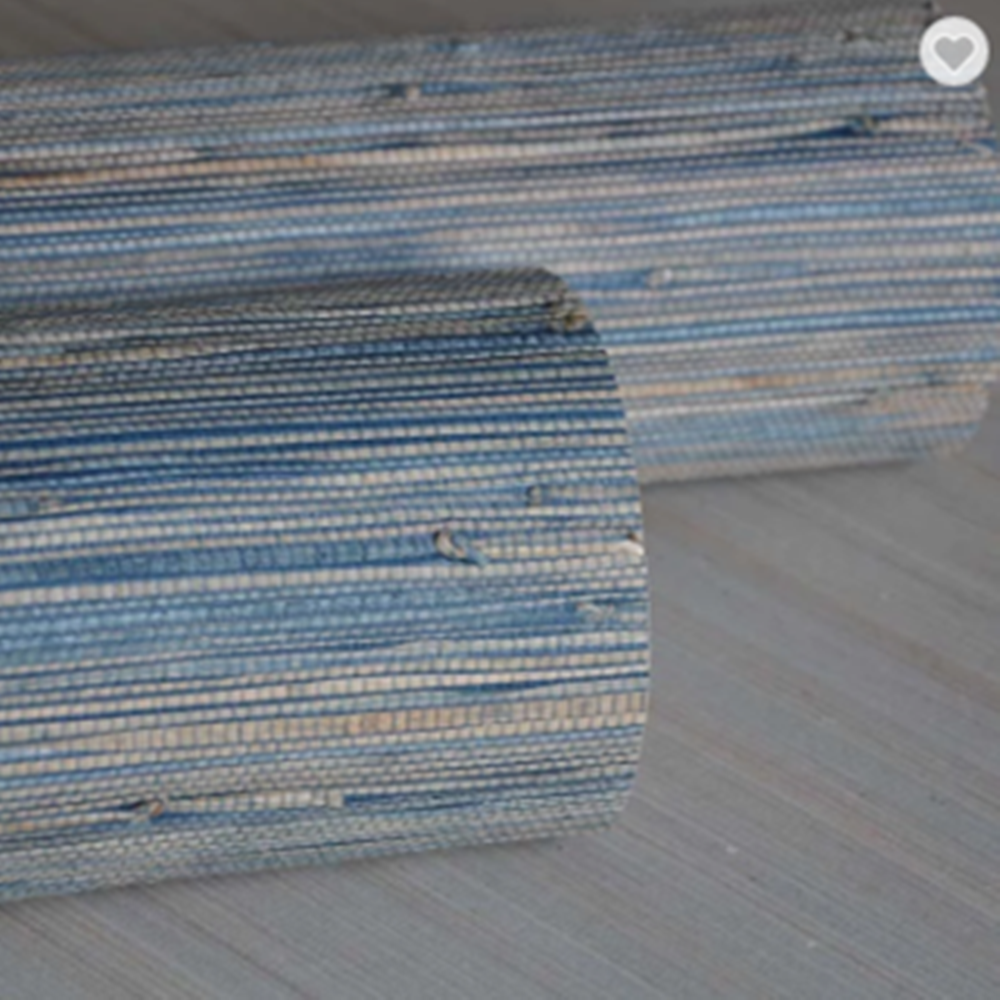 MYWIND New Design Natural Grasscloth Wallpaper Navy Blue Real Reed Wallpaper Roll For Home Walls Wallcoverings
