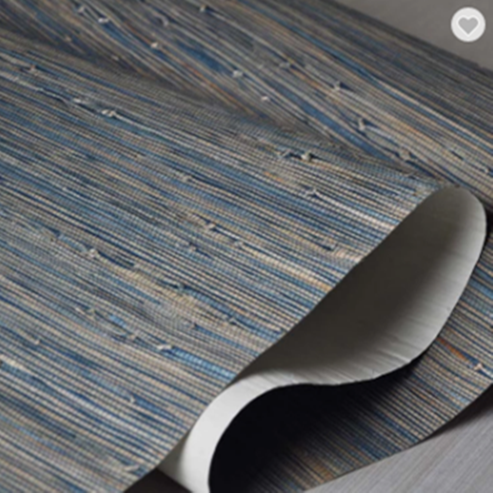 MYWIND New Design Natural Grasscloth Wallpaper Navy Blue Real Reed Wallpaper Roll For Home Walls Wallcoverings