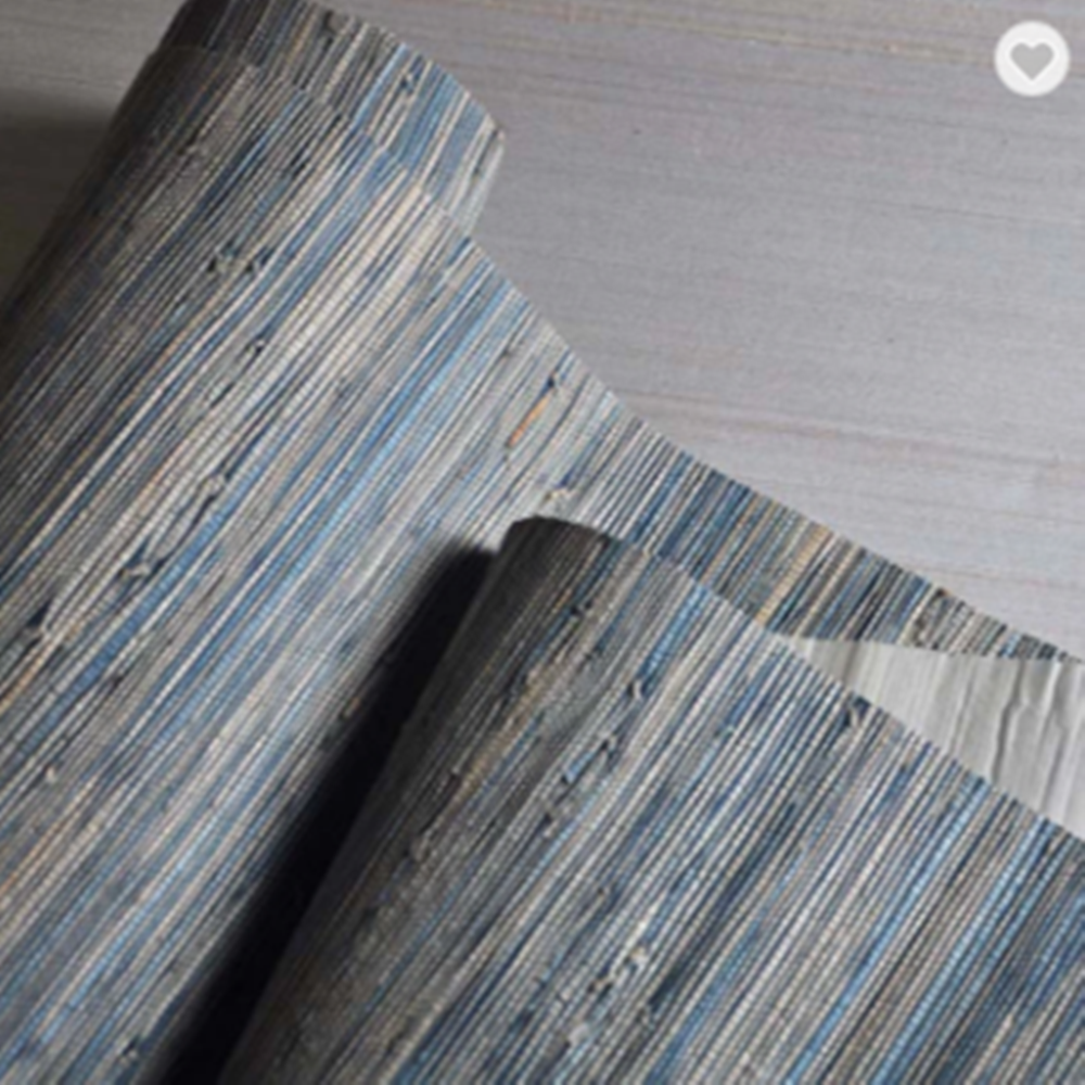MYWIND New Design Natural Grasscloth Wallpaper Navy Blue Real Reed Wallpaper Roll For Home Walls Wallcoverings