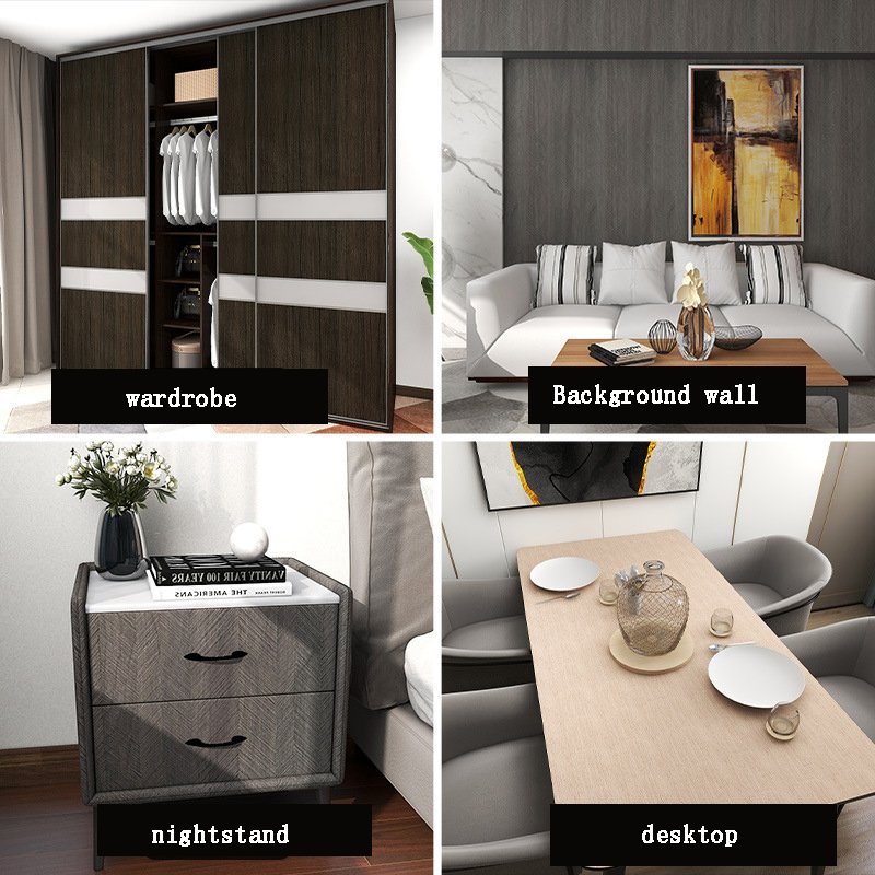 wood grain wallpaper rolls pvc 3d sticker self adhesive peel & stick waterproof home decoration panels factory in china 60cm*1m