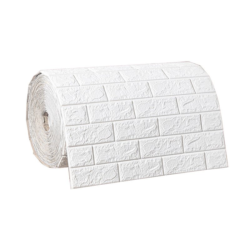 Wholesale 3d brick grain roll photo wallpaper self-adhesive shape home interior door wallpaper wallpap grey