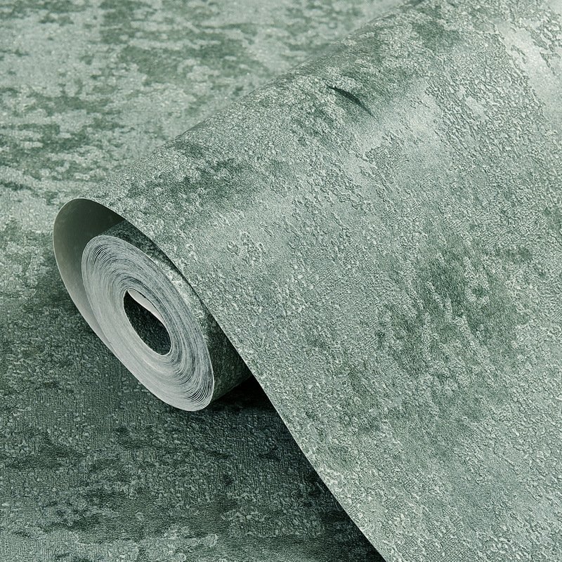 Mildew Resistant 3D Wall Papers Home Decor Solid Color Green Wallpaper Roll for Living Room Bedroom Decoration Mural A+B