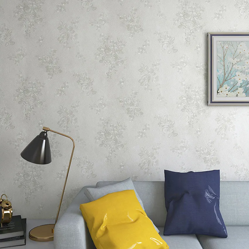 Factory Price Modern Embossed Floral Roses Wall Paper Waterproof Self Adhesive Wallpaper Wall Sticker For Home