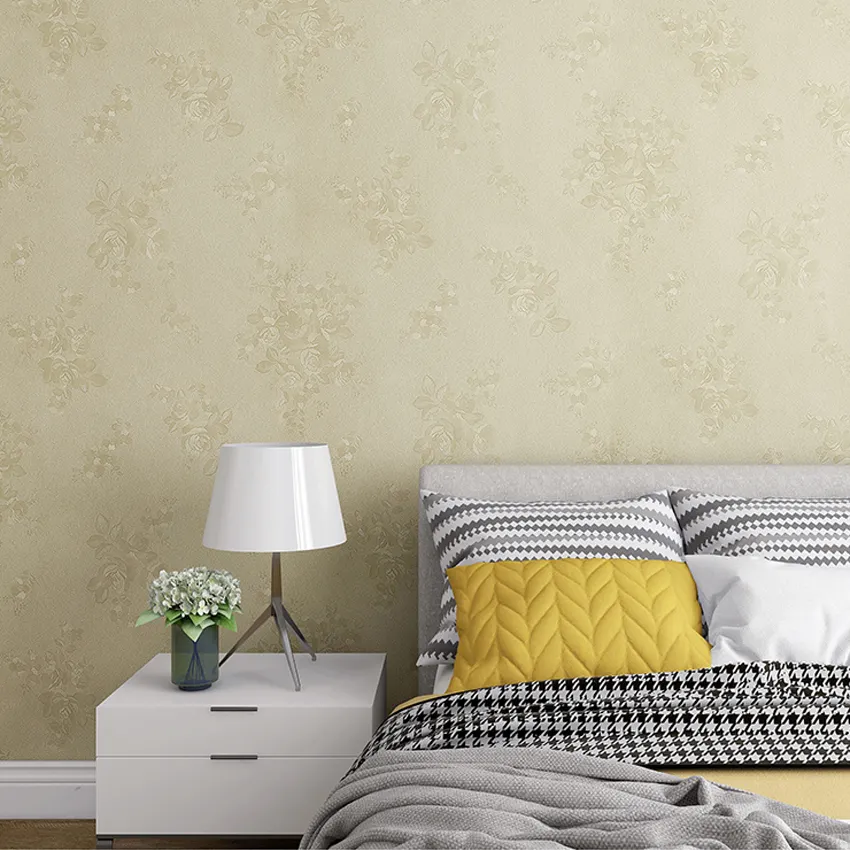 Factory Price Modern Embossed Floral Roses Wall Paper Waterproof Self Adhesive Wallpaper Wall Sticker For Home