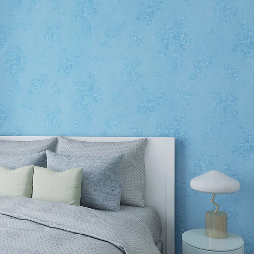 Factory Price Modern Embossed Floral Roses Wall Paper Waterproof Self Adhesive Wallpaper Wall Sticker For Home