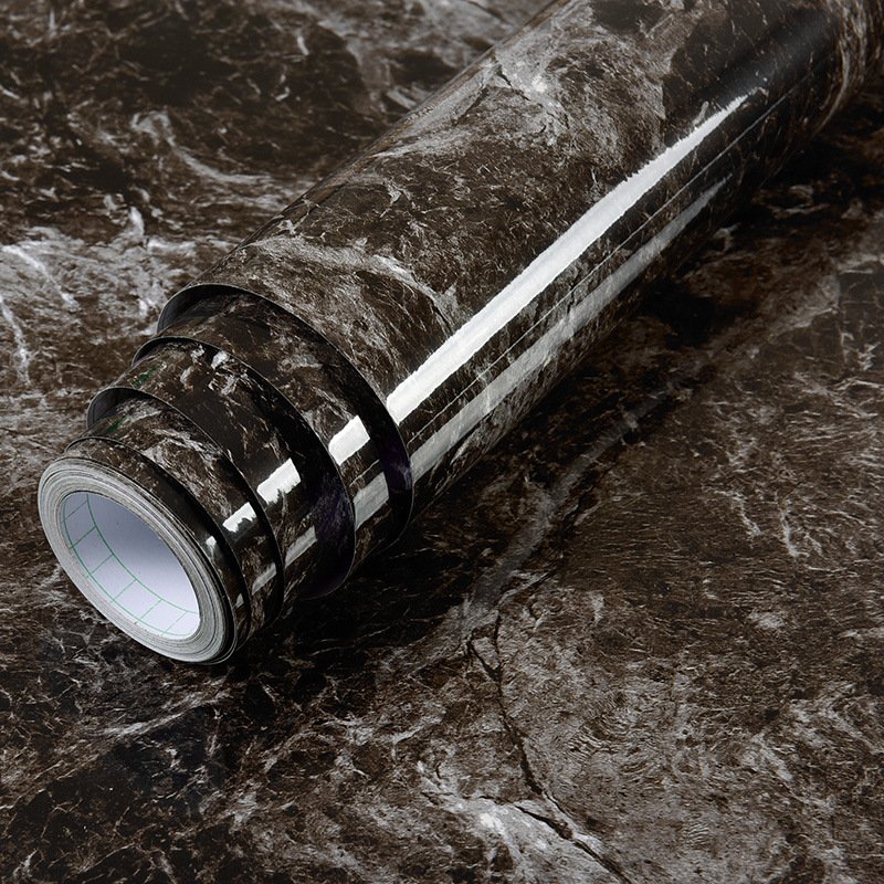 gray/white decor rolls wallpaper glossy marble wallpaper peel 3d wall adhesive wallpaper for living room