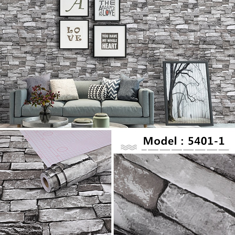 Self-Adhesive Botany Pattern Wallpaper Roll 3D Wall Paper for Bedroom and Children's Rooms
